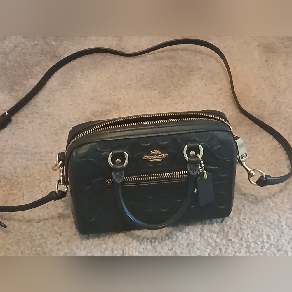 Coach Black and Gold Crossbody Bag